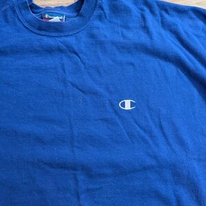 Vintage Champion Purple / Blue Embroidery T-Shirt XXL
